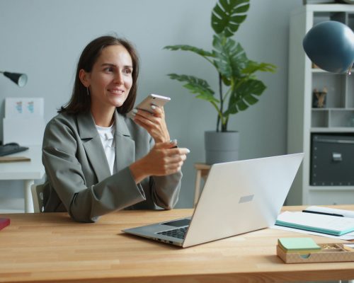 woman laptop (Bright home office)